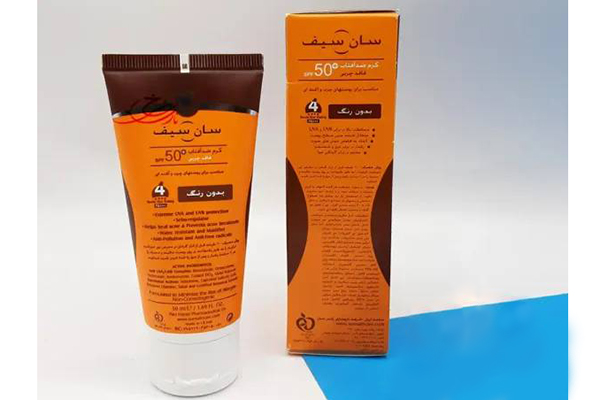 کرم ضد آفتاب رنگی مناسب انواع پوست حاوی  SPF 50 برند  الارو 